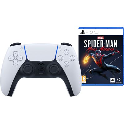 Sony PlayStation 5 draadloze controller + Marvel's Spider-Man - Miles Morales PS5 Sony PlayStation 5 draadloze controller + Marvel's Spider-Man - Miles Morales PS5