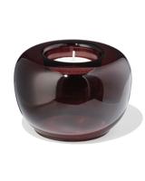 051 Theelichthouder Glas Retro Bruin (bruin)