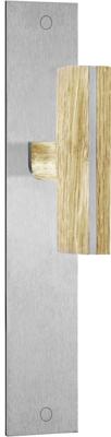 Formani Piet Boon TWO PBT22P236SFC deurkrukop schild blind - mat RVS/eikenhout