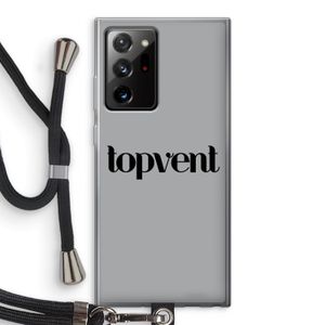 Topvent Grijs Zwart: Samsung Galaxy Note 20 Ultra / Note 20 Ultra 5G Transparant Hoesje met koord