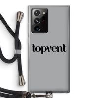 Topvent Grijs Zwart: Samsung Galaxy Note 20 Ultra / Note 20 Ultra 5G Transparant Hoesje met koord