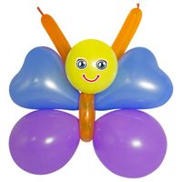 Gekleurde vlinder doe het zelf ballonnen set