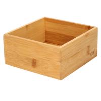 Bestekbak/keuken organizer - 1 vaks - Tidy Smart serie - bamboe - 15 x 15 x 7 cm