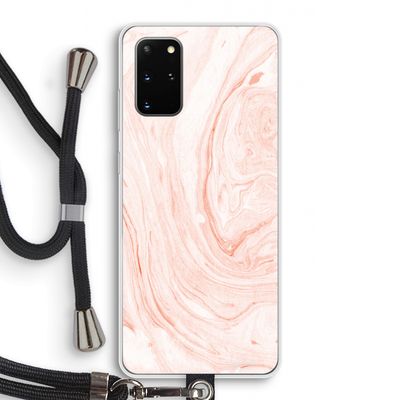 Peach bath: Samsung Galaxy S20 Plus Transparant Hoesje met koord