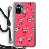 Flamingo: Xiaomi Redmi Note 10S Transparant Hoesje met koord