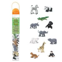 Plastic speelgoed figuren dierentuin dieren   - - thumbnail