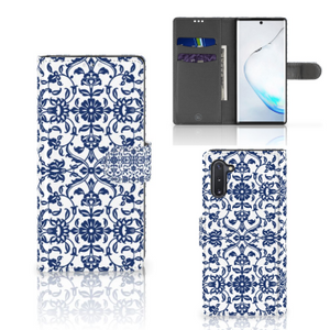 Samsung Galaxy Note 10 Hoesje Flower Blue