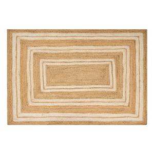 Beliani - ELMALI - Laagpolig vloerkleed - Beige - 160 x 230 cm - Jute