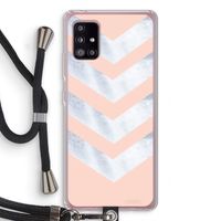 Marmeren pijlen: Samsung Galaxy A51 5G Transparant Hoesje met koord