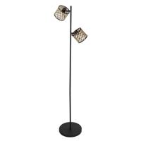 Steinhauer Vloerlamp 2-lichtsSumba met bamboe kappen Ø12cm - 4492ZW
