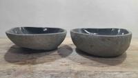 Doppelwaschbecken Flussstein RM250318AB, 47x43x15 cm