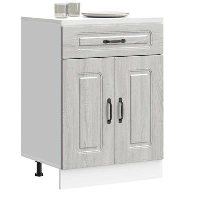 Keuken onderkast Kalmar bewerkt hout grijs sonoma eiken