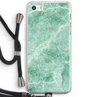 Groen marmer: iPhone 5 / 5S / SE Transparant Hoesje met koord