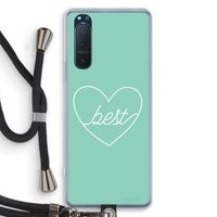 Best heart pastel: Sony Xperia 5 II Transparant Hoesje met koord