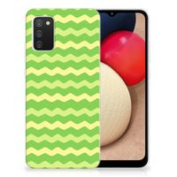 Samsung Galaxy A02s TPU bumper Waves Green - thumbnail