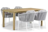 Santika Novita/Weston 160 cm dining tuinset 5-delig - thumbnail