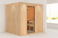 Karibu | Sodin Sauna met Dakkraag | Helderglas Deur