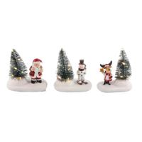 Kerstscene everlands kunstkerstboom LED 10,5cm 2xLR44