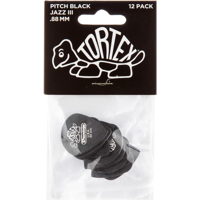 Dunlop Tortex Pitch Black Jazz III 0.88mm 12-pack plectrumset zwart - thumbnail