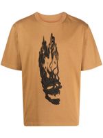 Heron Preston t-shirt en coton à imprimé graphique - Marron