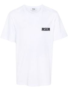 MSGM t-shirt en coton à logo imprimé - Blanc