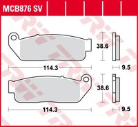 TRW Remblokken, en remschoenen voor de moto, MCB876SV Sinter street