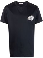 Moncler t-shirt à patch logo - Bleu