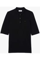 Lacoste Slim Fit Dames Poloshirt zwart, Effen - thumbnail