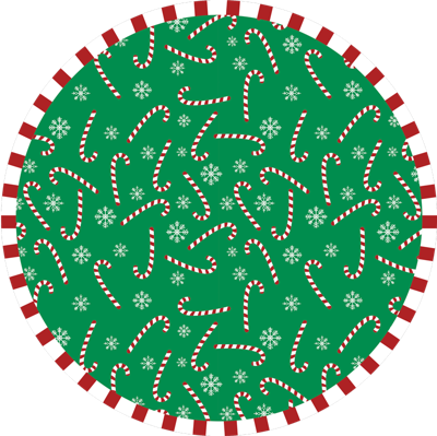 Snoepje kerst vinyl tapijt