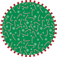 Snoepje kerst vinyl tapijt