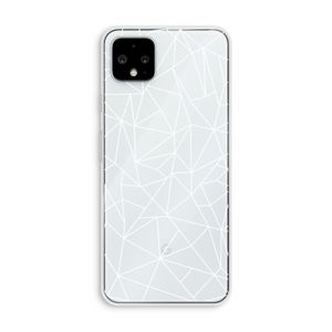 Geometrische lijnen wit: Pixel 4 XL Transparant Hoesje