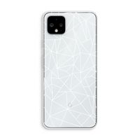 Geometrische lijnen wit: Pixel 4 XL Transparant Hoesje