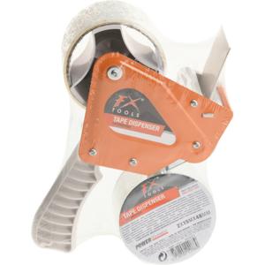 FX Tools Tape/plakband houder - inclusief 2x rollen verpakking plakband van 15 meter - breedte 5 cm - Tape (klussen)