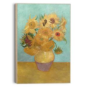 Reinders - Van Gogh Sunflowers - Schilderij 90x60cm Hout