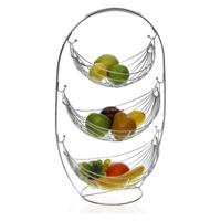 Fruitschaal Versa Metaal Staal (27 x 59 x 36 cm)