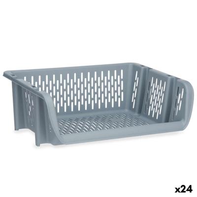 Groentemand Kinvara Q-SHELF-2 Q-SHELF-2 Grijs Polypropyleen 30 x 13,5 x 38,7 cm (24 Stuks)
