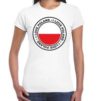 Verkleed T-shirt voor dames - Polen - wit - supporter - themafeest