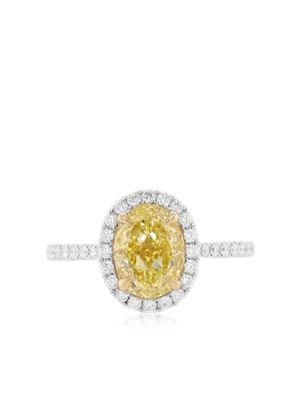 HYT Jewelry bague en or blanc 18ct pavée de diamants - Argent