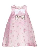 Hucklebones London robe courte fleurie à détail de nœud - Rose