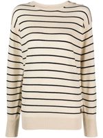 Moncler striped knitted jumper - Tons neutres