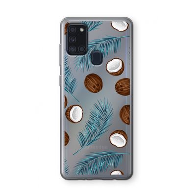 Kokosnoot roze: Samsung Galaxy A21s Transparant Hoesje