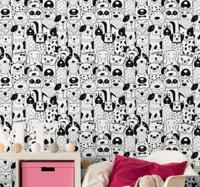 Honden patroon slaapkamer behang Honden patroon slaapkamer behang