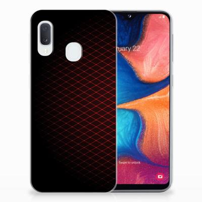 Samsung Galaxy A20e | TPU bumper | Geruit Rood