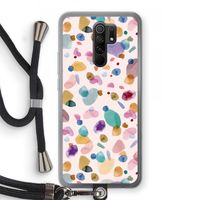 Terrazzo Memphis Pink: Xiaomi Redmi 9 Transparant Hoesje met koord
