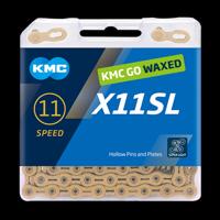 KMC Chain x11sl 118 links ti-n gold waxed