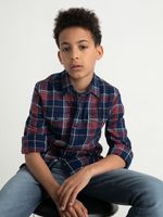 Petrol Industries Jongens Geruit overhemd Spice Red - 116 - thumbnail
