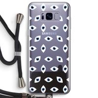Eyes pattern: Samsung Galaxy S8 Plus Transparant Hoesje met koord