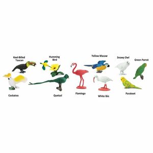 Plastic speelgoed figuren  tropische vogels   -