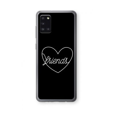 Friends heart black: Samsung Galaxy A31 Transparant Hoesje