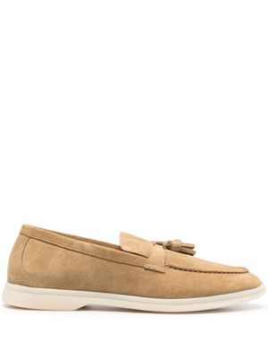 Scarosso mocassins à glands Leandro en daim - Tons neutres